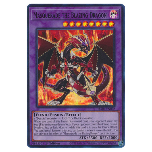 Masquerade the Blazing Dragon RA02-EN022 card from the Yu-Gi-Oh! set 25th Anniversary Rarity Collection II