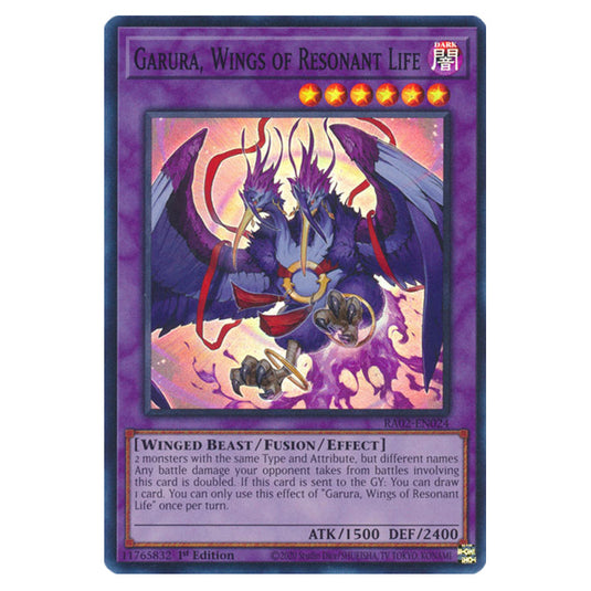 Garura, Wings of Resonant Life RA02-EN024 card from the Yu-Gi-Oh! set 25th Anniversary Rarity Collection II