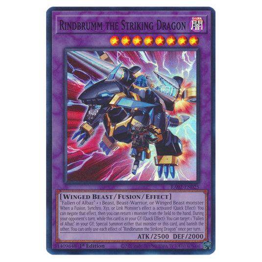 Rindbrumm the Striking Dragon RA02-EN025 card from the Yu-Gi-Oh! set 25th Anniversary Rarity Collection II