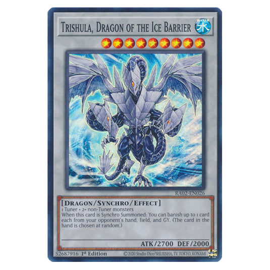 Trishula, Dragon of the Ice Barrier RA02-EN026 card from the Yu-Gi-Oh! set 25th Anniversary Rarity Collection II