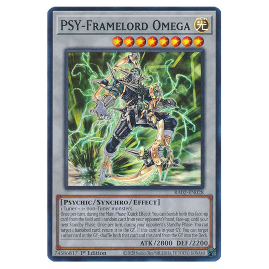 PSY-Framelord Omega RA02-EN028 card from the Yu-Gi-Oh! set 25th Anniversary Rarity Collection II