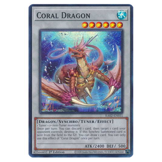 Coral Dragon RA02-EN031 card from the Yu-Gi-Oh! set 25th Anniversary Rarity Collection II