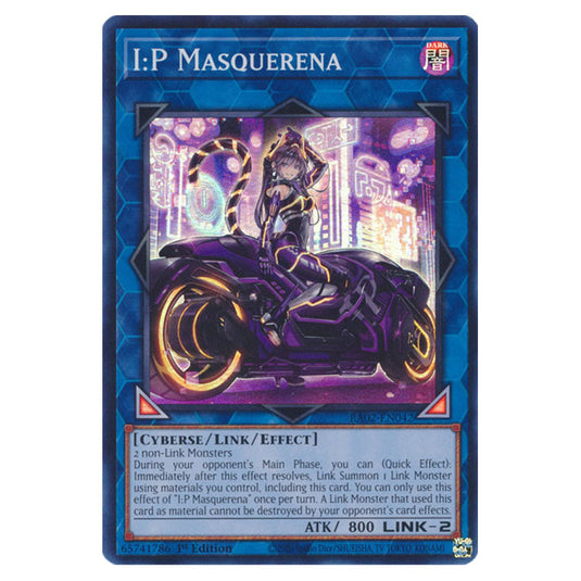 I:P Masquerena (Alternate Art) RA02-EN042 card from the Yu-Gi-Oh! set 25th Anniversary Rarity Collection II