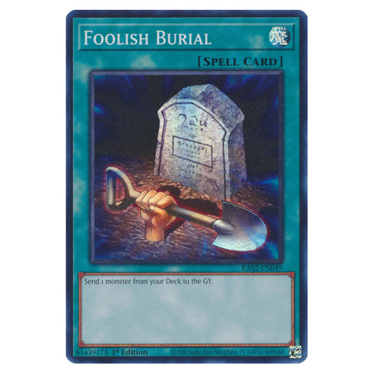 Foolish Burial RA02-EN049 card from the Yu-Gi-Oh! set 25th Anniversary Rarity Collection II