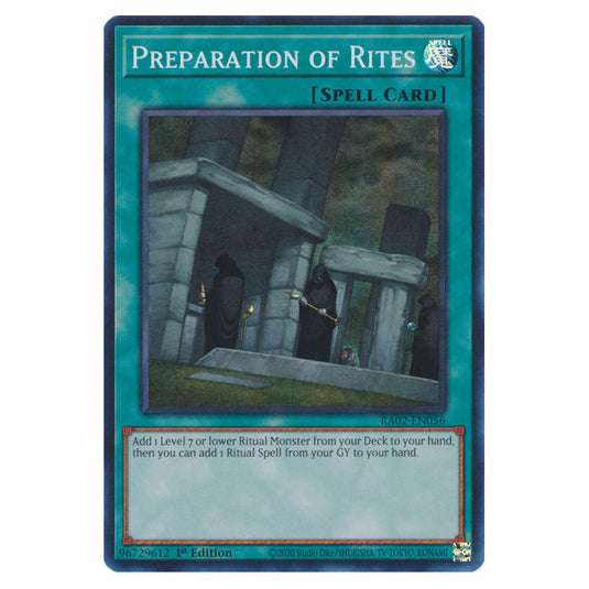 Preparation of Rites RA02-EN056 card from the Yu-Gi-Oh! set 25th Anniversary Rarity Collection II