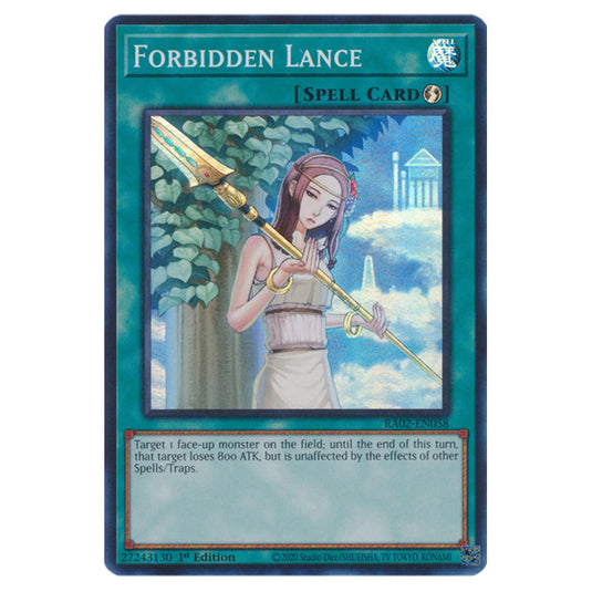 Forbidden Lance RA02-EN058 card from the Yu-Gi-Oh! set 25th Anniversary Rarity Collection II