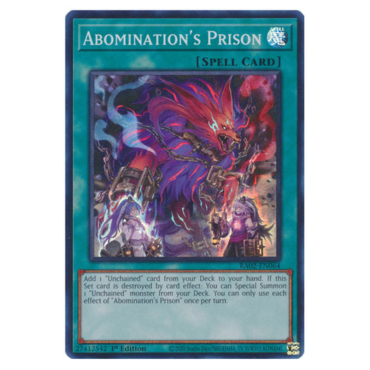 Abomination's Prison RA02-EN064 card from the Yu-Gi-Oh! set 25th Anniversary Rarity Collection II