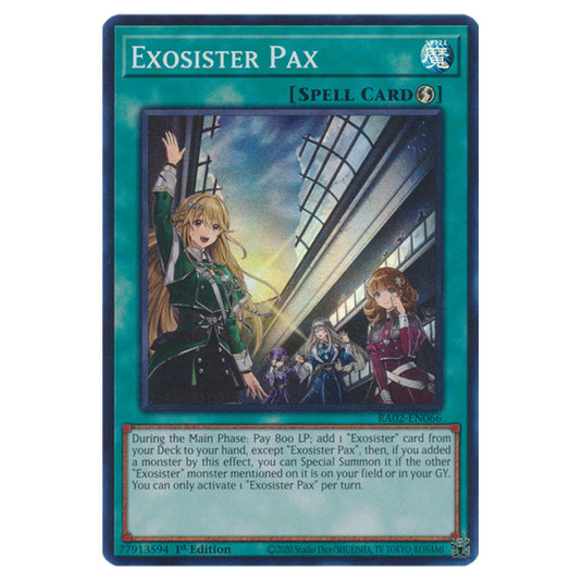 Exosister Pax RA02-EN066 card from the Yu-Gi-Oh! set 25th Anniversary Rarity Collection II