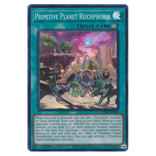 Primitive Planet Reichphobia RA02-EN067 card from the Yu-Gi-Oh! set 25th Anniversary Rarity Collection II