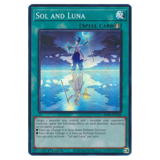 Sol and Luna RA02-EN068 card from the Yu-Gi-Oh! set 25th Anniversary Rarity Collection II