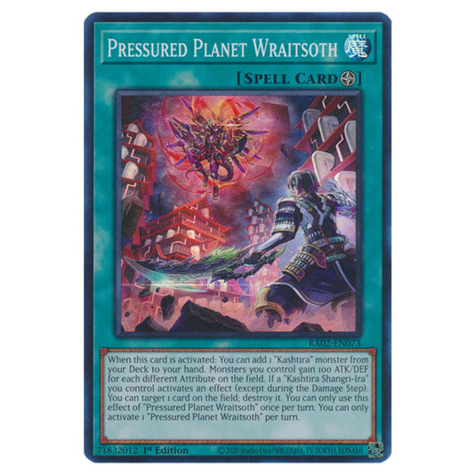 Pressured Planet Wraitsoth RA02-EN073 card from the Yu-Gi-Oh! set 25th Anniversary Rarity Collection II