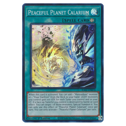 Peaceful Planet Calarium RA02-EN074 card from the Yu-Gi-Oh! set 25th Anniversary Rarity Collection II