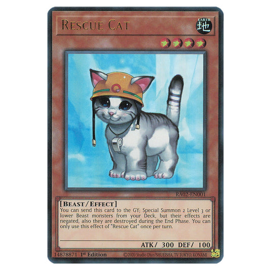 Rescue Cat RA02-EN001 card from the Yu-Gi-Oh! set 25th Anniversary Rarity Collection II