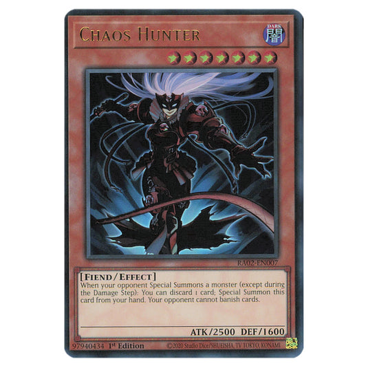 Chaos Hunter RA02-EN007 card from the Yu-Gi-Oh! set 25th Anniversary Rarity Collection II