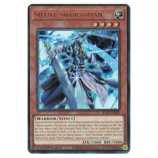 Silent Swordsman RA02-EN011 card from the Yu-Gi-Oh! set 25th Anniversary Rarity Collection II