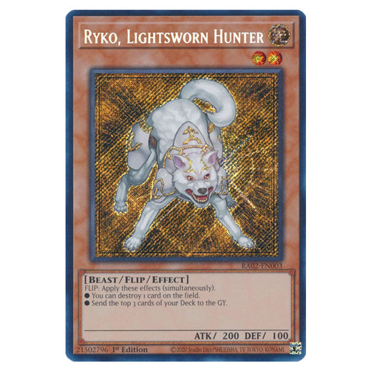 Ryko, Lightsworn Hunter RA02-EN003 card from the Yu-Gi-Oh! set 25th Anniversary Rarity Collection II