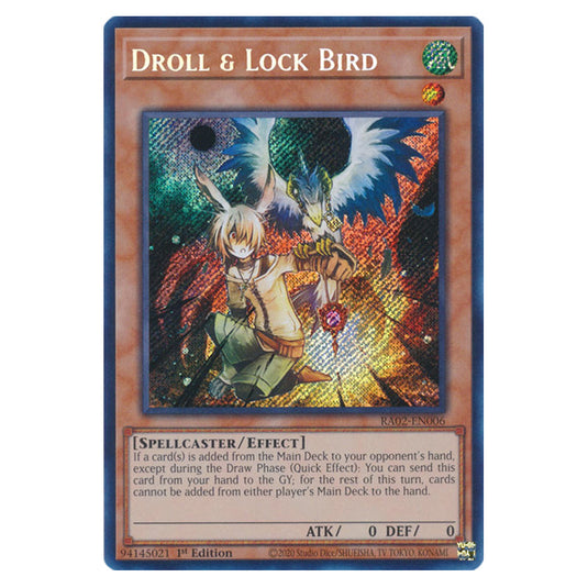 Droll & Lock Bird RA02-EN006 card from the Yu-Gi-Oh! set 25th Anniversary Rarity Collection II