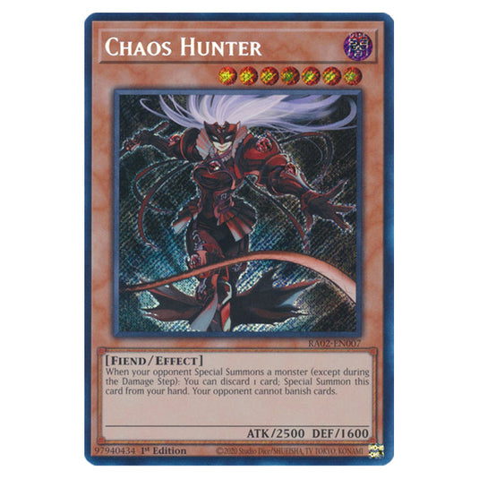 Chaos Hunter RA02-EN007 card from the Yu-Gi-Oh! set 25th Anniversary Rarity Collection II