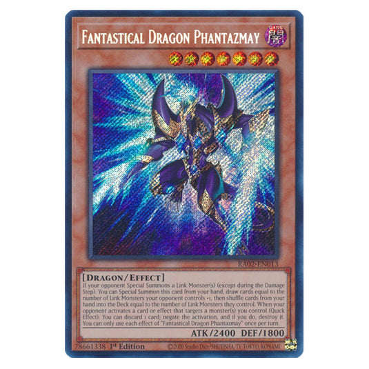 Fantastical Dragon Phantazmay (Alternate Art) RA02-EN013 card from the Yu-Gi-Oh! set 25th Anniversary Rarity Collection II