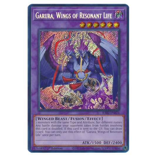 Garura, Wings of Resonant Life RA02-EN024 card from the Yu-Gi-Oh! set 25th Anniversary Rarity Collection II