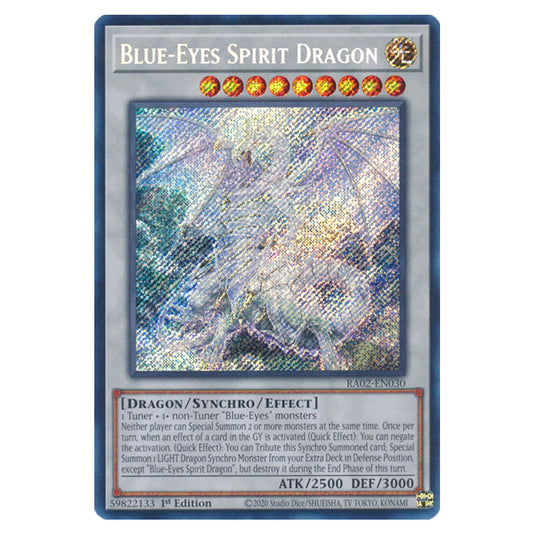 Blue-Eyes Spirit Dragon RA02-EN030 card from the Yu-Gi-Oh! set 25th Anniversary Rarity Collection II