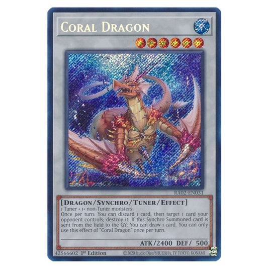 Coral Dragon RA02-EN031 card from the Yu-Gi-Oh! set 25th Anniversary Rarity Collection II