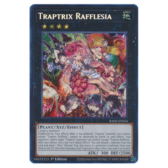 Traptrix Rafflesia RA02-EN034 card from the Yu-Gi-Oh! set 25th Anniversary Rarity Collection II