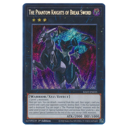 The Phantom Knights of Break Sword RA02-EN035 card from the Yu-Gi-Oh! set 25th Anniversary Rarity Collection II