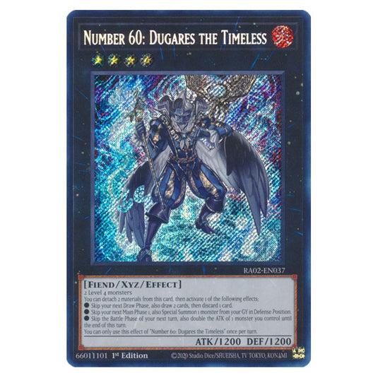 Number 60: Dugares the Timeless RA02-EN037 card from the Yu-Gi-Oh! set 25th Anniversary Rarity Collection II