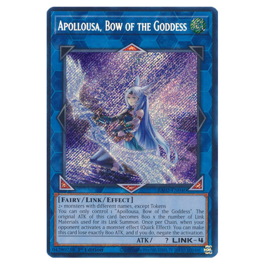 Apollousa, Bow of the Goddess (Alternate Art) RA02-EN040 card from the Yu-Gi-Oh! set 25th Anniversary Rarity Collection II