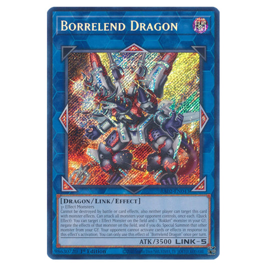 Borrelend Dragon RA02-EN043 card from the Yu-Gi-Oh! set 25th Anniversary Rarity Collection II