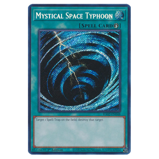 Mystical Space Typhoon RA02-EN048 card from the Yu-Gi-Oh! set 25th Anniversary Rarity Collection II