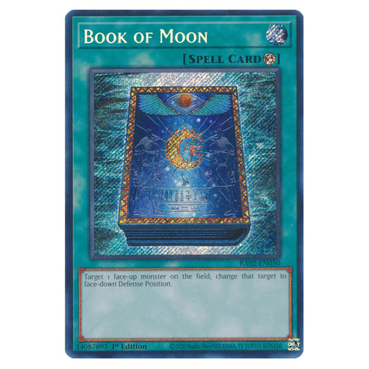 Book of Moon RA02-EN050 card from the Yu-Gi-Oh! set 25th Anniversary Rarity Collection II