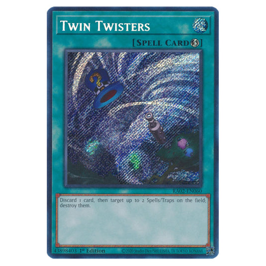 Twin Twisters RA02-EN060 card from the Yu-Gi-Oh! set 25th Anniversary Rarity Collection II