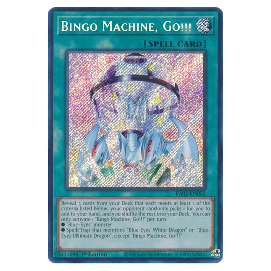 Bingo Machine, Go!!! RA02-EN062 card from the Yu-Gi-Oh! set 25th Anniversary Rarity Collection II