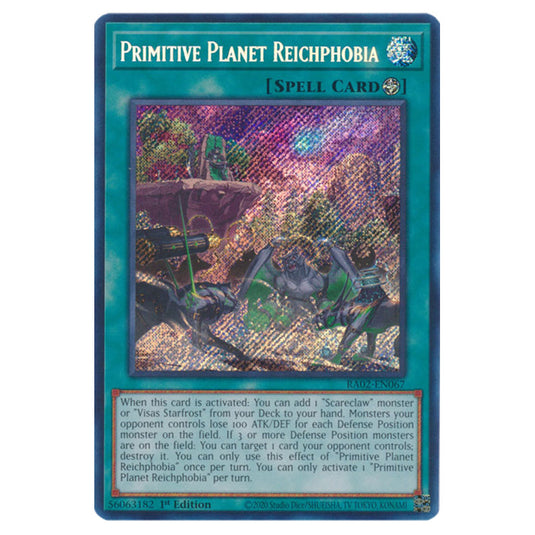 Primitive Planet Reichphobia RA02-EN067 card from the Yu-Gi-Oh! set 25th Anniversary Rarity Collection II