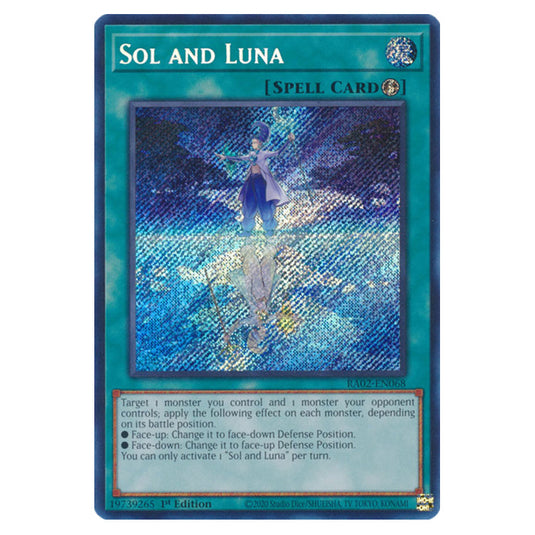 Sol and Luna RA02-EN068 card from the Yu-Gi-Oh! set 25th Anniversary Rarity Collection II