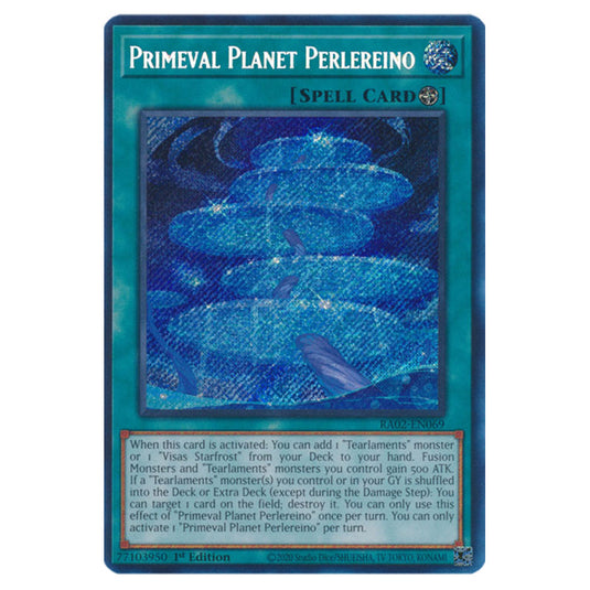 Primeval Planet Perlereino RA02-EN069 card from the Yu-Gi-Oh! set 25th Anniversary Rarity Collection II