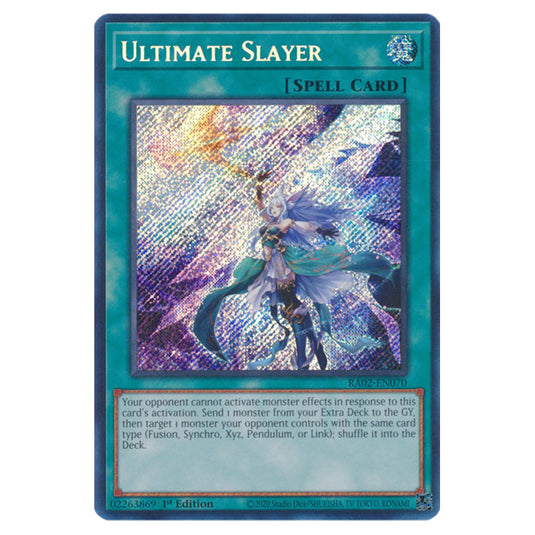 Ultimate Slayer RA02-EN070 card from the Yu-Gi-Oh! set 25th Anniversary Rarity Collection II