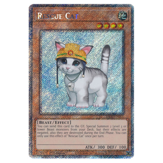 Rescue Cat RA02-EN001 card from the Yu-Gi-Oh! set 25th Anniversary Rarity Collection II