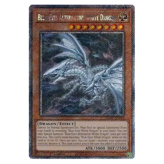 Blue-Eyes Alternative White Dragon RA02-EN010 card from the Yu-Gi-Oh! set 25th Anniversary Rarity Collection II