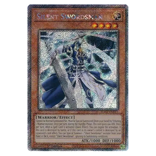 Silent Swordsman RA02-EN011 card from the Yu-Gi-Oh! set 25th Anniversary Rarity Collection II