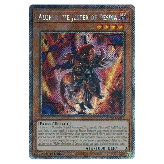 Aluber the Jester of Despia RA02-EN016 card from the Yu-Gi-Oh! set 25th Anniversary Rarity Collection II