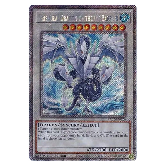 Trishula, Dragon of the Ice Barrier RA02-EN026 card from the Yu-Gi-Oh! set 25th Anniversary Rarity Collection II