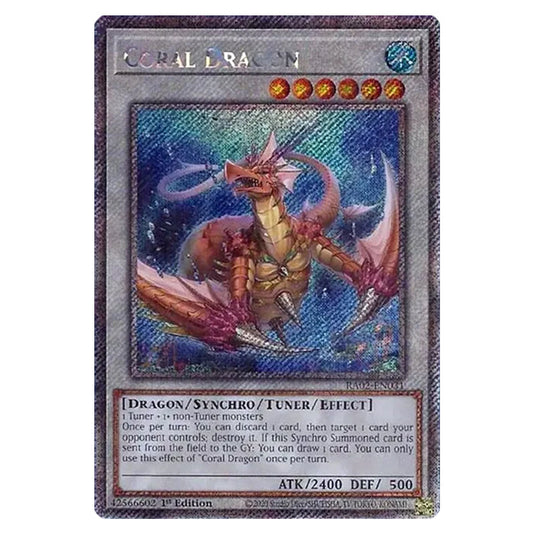 Coral Dragon RA02-EN031 card from the Yu-Gi-Oh! set 25th Anniversary Rarity Collection II