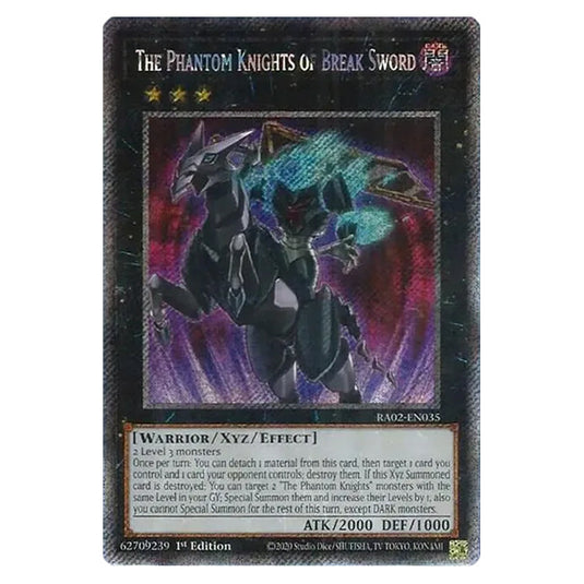 The Phantom Knights of Break Sword RA02-EN035 card from the Yu-Gi-Oh! set 25th Anniversary Rarity Collection II