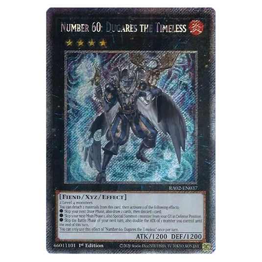 Number 60: Dugares the Timeless RA02-EN037 card from the Yu-Gi-Oh! set 25th Anniversary Rarity Collection II