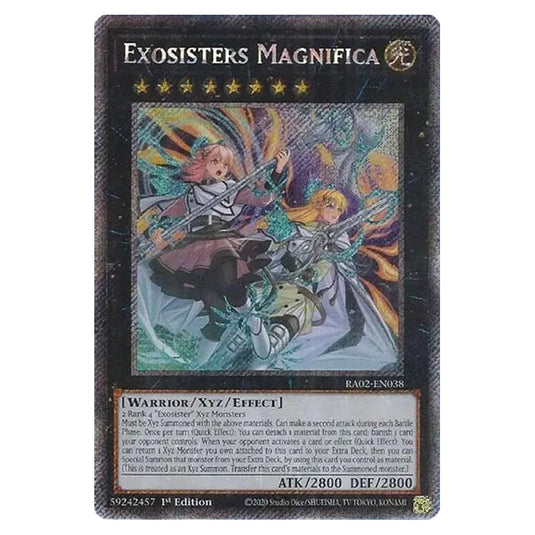 Exosisters Magnifica RA02-EN038 card from the Yu-Gi-Oh! set 25th Anniversary Rarity Collection II