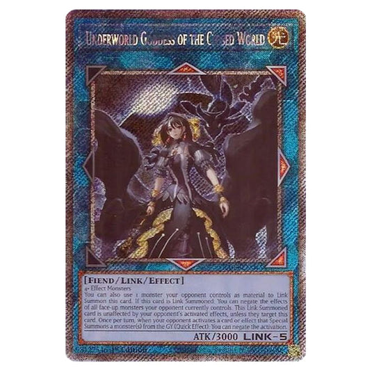 Underworld Goddess of the Closed World RA02-EN045 card from the Yu-Gi-Oh! set 25th Anniversary Rarity Collection II