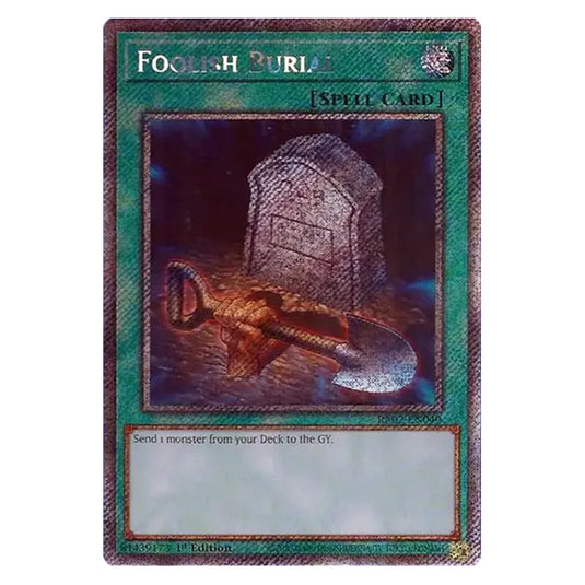 Foolish Burial RA02-EN049 card from the Yu-Gi-Oh! set 25th Anniversary Rarity Collection II